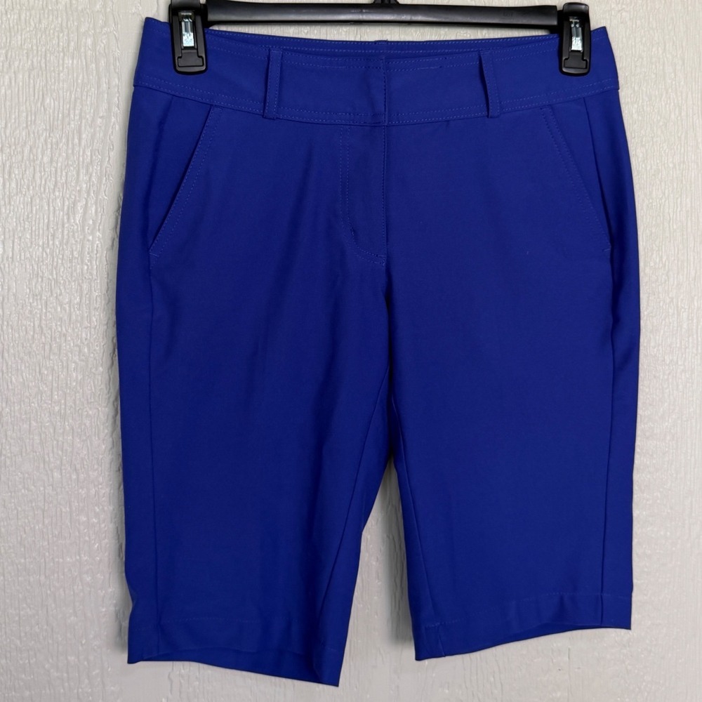 Pebble Beach Performance Women Royal Blue Golf Shorts Size 4 Stretch Activewear